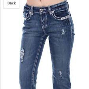 Sexy Couture Juniors Distressed and Embellished Women's Jeans